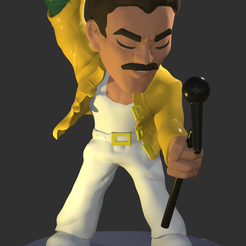 fredy-3.png Fichier STL Freddie Mercury chibi・Idée pour impression 3D à télécharger