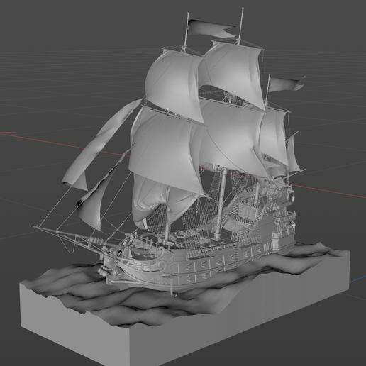 🚢 Digital model of the sailing ship Catherine・ OBJ File for 3D printing ...