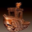 Ghost_Benchy.jpg Free STL file Ghostship Benchy・Template to download and 3D print