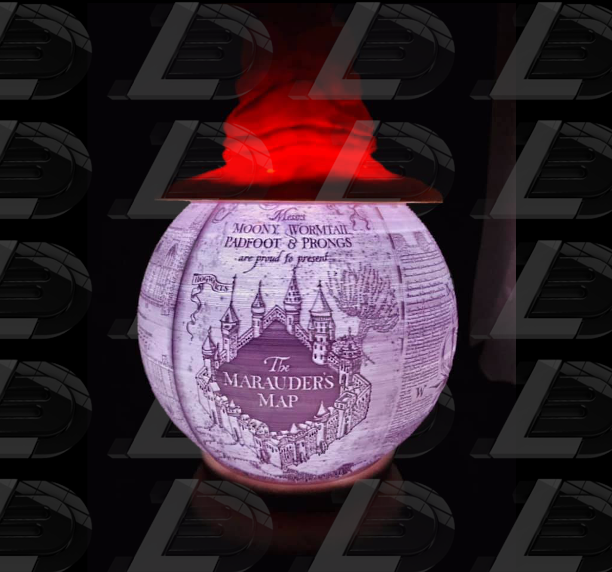 Photo4.png STL file Harry Potter Marauders spherical night light lithophane・3D printer design to download, Ludo3D
