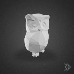 OWL LOWPOLY VISUAL cults.jpg Datei STL OWL LOWPOLY・Modell für 3D-Druck zum herunterladen