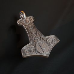 Render7.jpg STL file (F, G, H, I and J) Personal Thor pendant・3D printer model to download