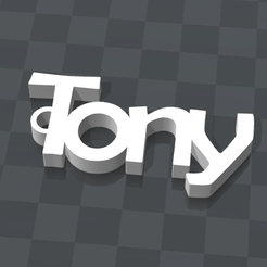 tony.png Fichier STL gratuit PORTE-CLEF PERSONNALISABLE Tony・Modèle imprimable en 3D à télécharger, Ibarakel