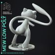 i ea aN PRINTED ™ OBSESSION MEW LOW POLY @ PRINTEDOBSESSION.CO.UK Mew - Pokemon - Low Poly Fan Art