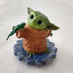YodaBabyy.png Бесплатный 3D файл Йода-малыш・Шаблон для 3D-печати для загрузки