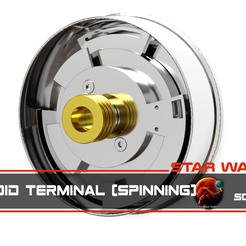 Droid_Terminal_spinning.png Archivo STL gratis Terminal droide de Star Wars (giratorio)・Modelo de impresión 3D para descargar