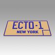2.jpg Ghostbusters 2 ECTO-1 New York Replica Prop License Plate