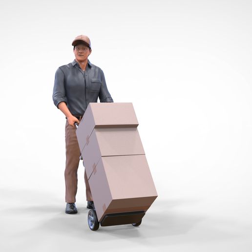 PD.8.19-Copy.jpg Paketzusteller mit Handwagen oder Bauarbeiter