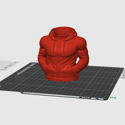 Bodybuilder Hoodie Pen Holder STL File – 3D Printable Gym Desk Organizer – Bodybuilder Hoodie Pencil Cup
