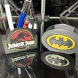 380153683_2597481793756781_3390823095126142853_n.jpg Batman Logo Pen Holder - 2-Color 3D Printed Desk Organizer