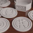 ApoyaVasos-Marvel-Capitan-America-Spider-man-Iron-Man-Doctor-Strange-Diseño-3d-Impresion.png ▪ KIT 6 COASTERS 🥤 MARVEL + MARVEL CASE 🌟 *SPIDER MAN HULK CAPTAIN AMERICA DOCTOR STRANGE THOR*.