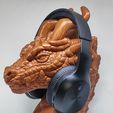 A.jpg Dragon Head Phone Stand / Headset Holder