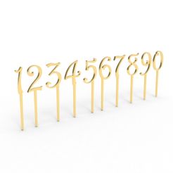 zahlen-0-9.jpg STL-Datei ZIFFERNKUCHEN-TOPPERS 1 2 3 4 5 6 7 8 9 0 Geburtstagszahl・Modell für 3D-Drucker zum Herunterladen