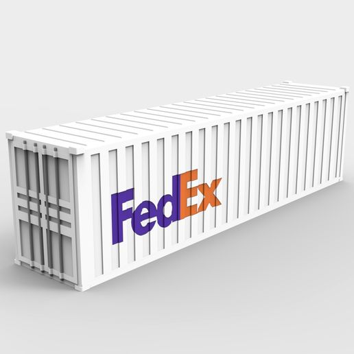 🌆 FEDEX 1:64 Dry Container - MINI GT Container Escala 1/64・Archivo STL ...