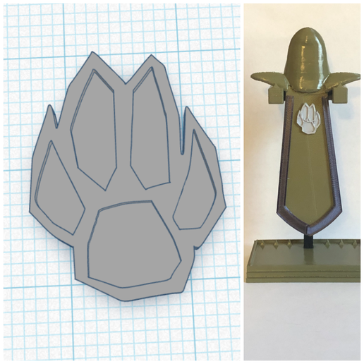 Runescape Hunter Paw Logo 3D model