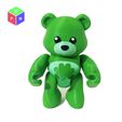 2.jpg Shamrock Wiz Bear - Toy + Keyring (Print-in-Place)