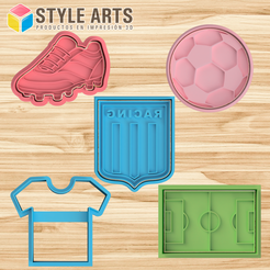 RACING-KIT.png STL file Racing Club cookie cutters and dough cutters - Cookies - PACK・Model to download and 3D print