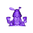 gnome easter.obj Gnome de Pâques avec œufs et champignons