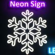 4293bf4a-126a-48e0-b593-4f17bbcea610.jpg Minimalist Snowflake LED Neon Sign - Winter / Christmas Decorations
