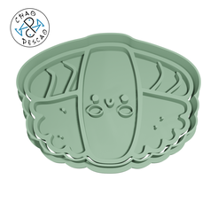 Sushi_kawaii_maki_8cm_2pc_09_C.png STL file Sushi Kawaii (no9) - Cookie Cutter - Fondant - Polymer Clay・3D print model to download