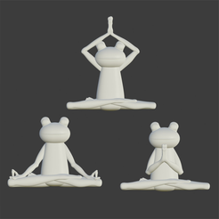 TODAS.png STL-Datei Ranas meditando - Yoga herunterladen • Modell für 3D-Drucker, impresion3dstudio