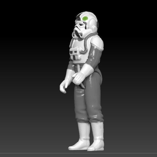 ScreenShot700.jpg Star Wars .stl AT-AT DRIVER .3D action figure .OBJ Kenner style.