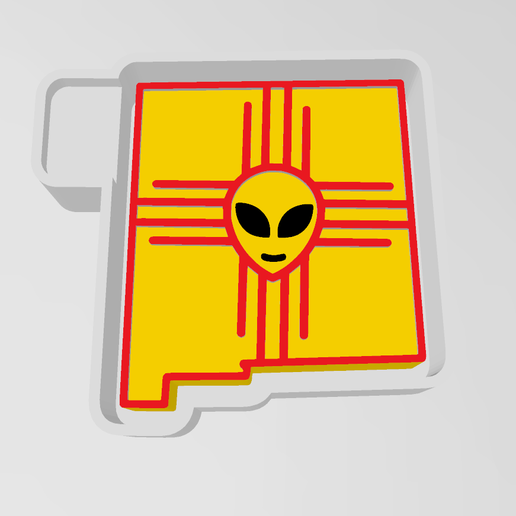 New Mexico Zia Alien Freshie Housing 3D model
