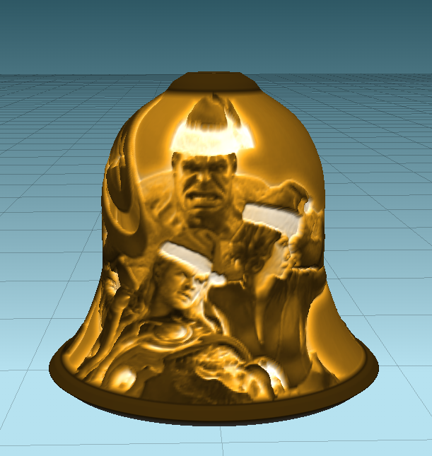 3.png Download STL file MINI christmas bell litho MARVEL • 3D printer design, GREG3D