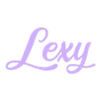 text.stl "Lexy" Name Lightbox, Led lamp