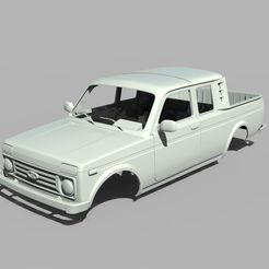 1.98.jpg STL file Lada Niva PICKUP 354MM WHEELBASE 3D MODEL Axial・Design to download and 3D print