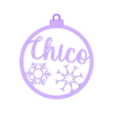 chico.stl CHICO - Bola de Natal com Nome - Ornamento