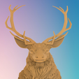 3.png Deer head 3D MODEL STL FILE FOR CNC ROUTER LASER & 3D PRINTER