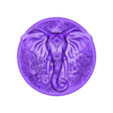 ELEPHANT_MEDALLION.stl elephant medallion for casting