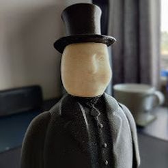 close-up.jpg Download STL file The Fat Controller (From Thomas the Tank Engine) • 3D printing design, TheLankySculptor