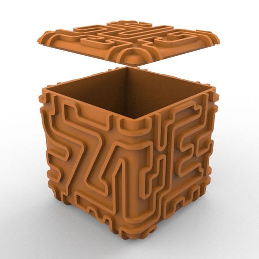📦 Maze Box・Free 3D File for 3D printing・Cults
