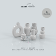 vases-_-kmart.png MINIATURE FURNITURE | VASES , 6 NORDIC SWEDISH DESIGNS - KMART - INSPIRED | 3D MODEL FOR 1:12 DOLLHOUSE