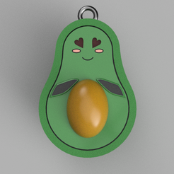 Embarazada1.png STL file Pregnant and in Love Avocado Key Ring・3D printing idea to download