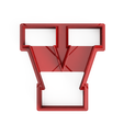 Varsity-V-2.png Archivo STL Varsity Style Letter V Cookie Cutter・Objeto imprimible en 3D para descargar