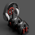 Controller-and-Headset-Stand-Deadpool-04.png Deadpool Dual Controller & Headset Stand