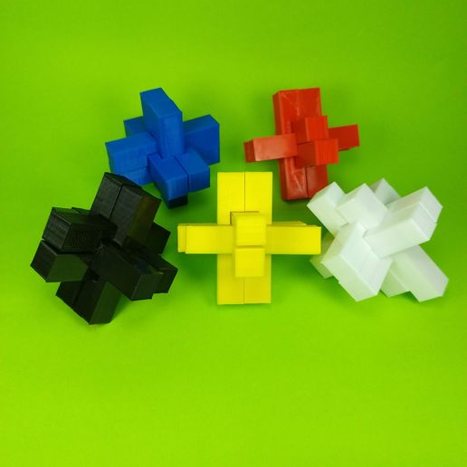 Download STL file triple cross puzzle • 3D print design ・ Cults