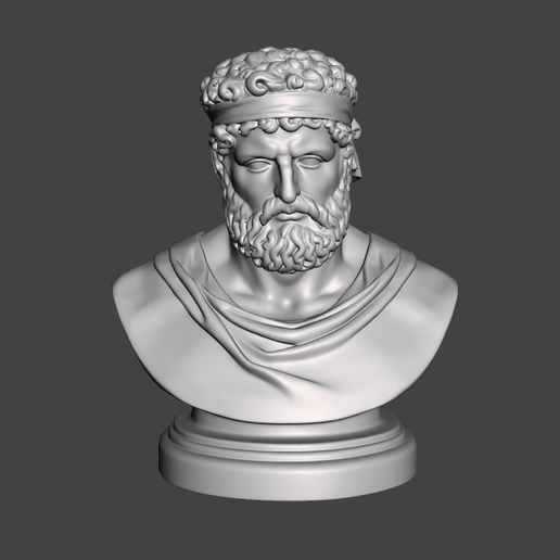 Hephaestus Greek God Bust Ancient Greek Statue 3D Print