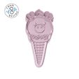 Kawaii_Ice_Cream_03.jpg Pig - Kawaii Ice Cream (no 3) - Cookie Cutter - Fondant - Polymer Clay