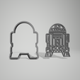 R2D2-C.png Star Wars Cookie Cutter Darth Vader, BB8, R2D2, Grogu, Mandalorian, Milleniun Falcon, Stormtropper OLD, Stormtropper NEW