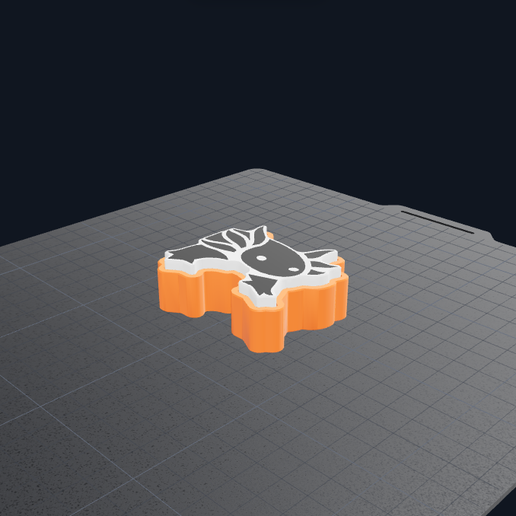 Animal Fidget Clicker - axolotl  (Includes SVG File + Editable Bambu Studio Color Project)