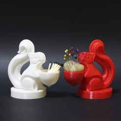 combinado.png Free STL file Squirrel pin holder・3D printing template to download