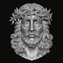 92.1.jpg Archivo STL Colgante Cabeza de Jesús Modelo de impresión 3D・Plan de impresión en 3D para descargar