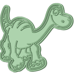 Arlo-entero_e.png STL file Dinosaur Arlo whole 90mm cookie cutter・3D printing design to download