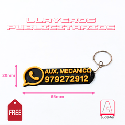 4.png Free STL file FREE LLavero Publicitario - 3D Model・3D printable design to download