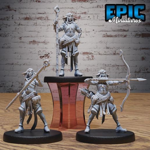 Furbolg Druid Set ‧ DnD Miniature ‧ Tabletop Miniatures ‧ Gaming Monster ‧ 3D Model ‧ RPG ‧ DnDminis ‧ STL FILE