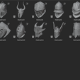 df.png 15 HELMETS Low poly and high poly
